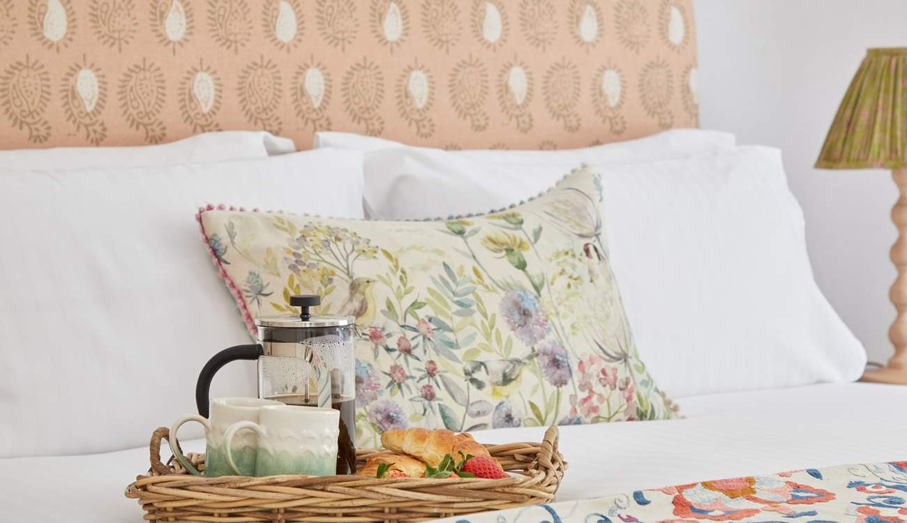 A moment of indulgence; savouring the simple pleasures of breakfast in bed.