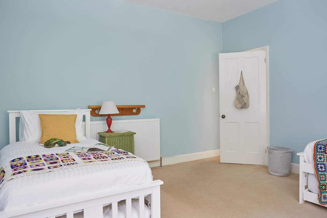 Another peek at the charming twin bedroom.