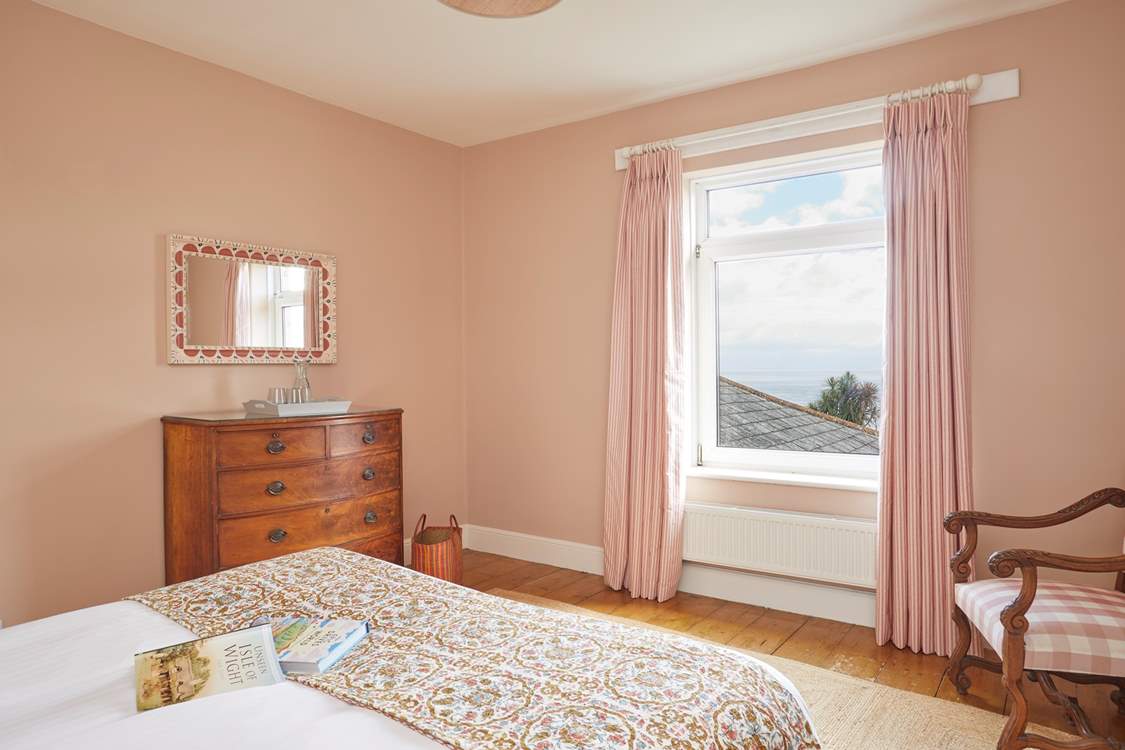 Waking up to the sea view in this bright and airy retreat.