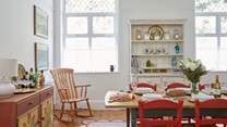 A touch of rustic elegance graces this beautifully styled dining-room.  
