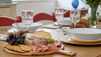 Simple pleasures: sharing good food and family chats around the dining-table.