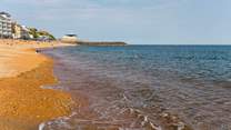 Ventnor Beach with its spectacular array of golden sand and shingle. 