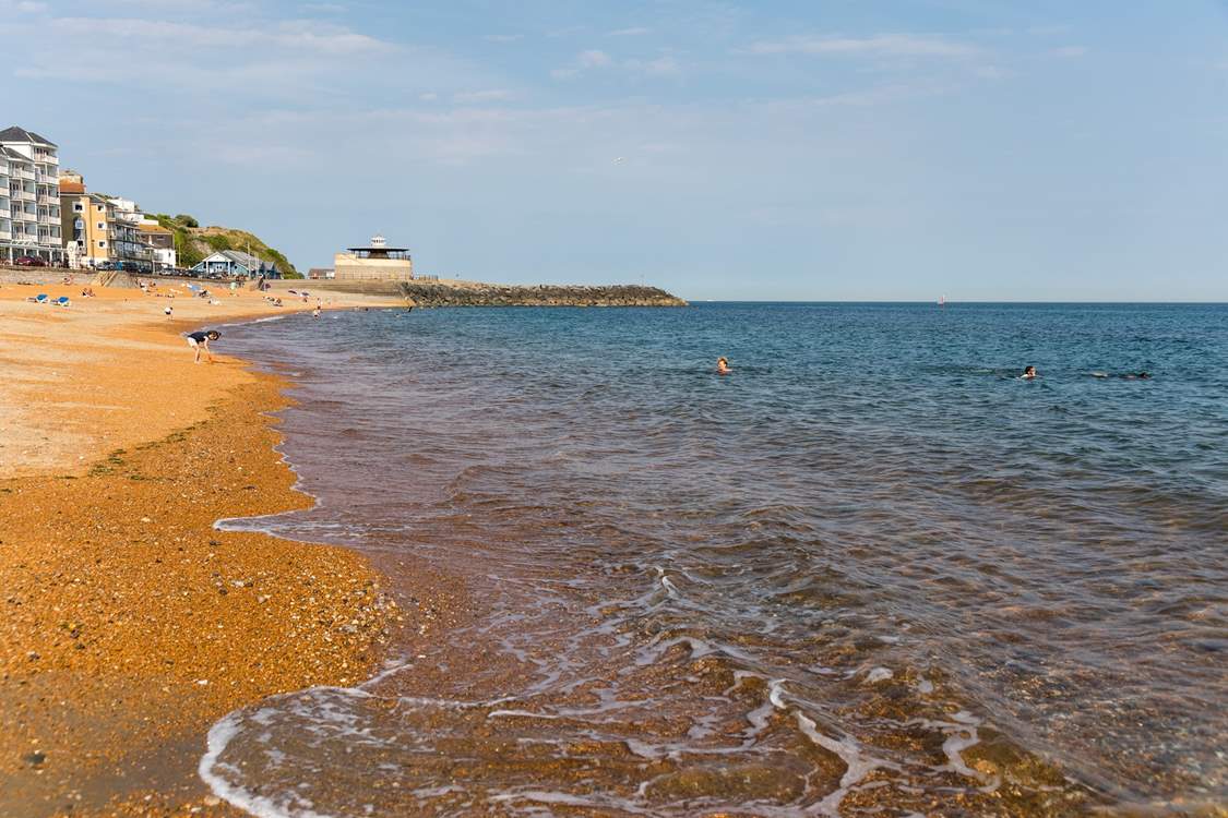 Ventnor Beach with its spectacular array of golden sand and shingle.