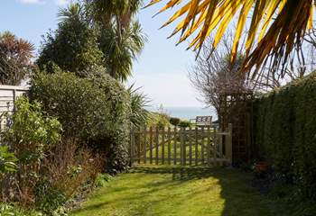 Please be aware, beyond the picket gates, the end of the garden is open to the edge with a steep drop. Please supervise children at all times.