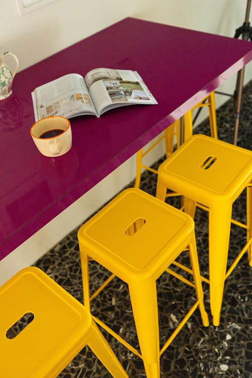Guests can perch here and chat with the chef.