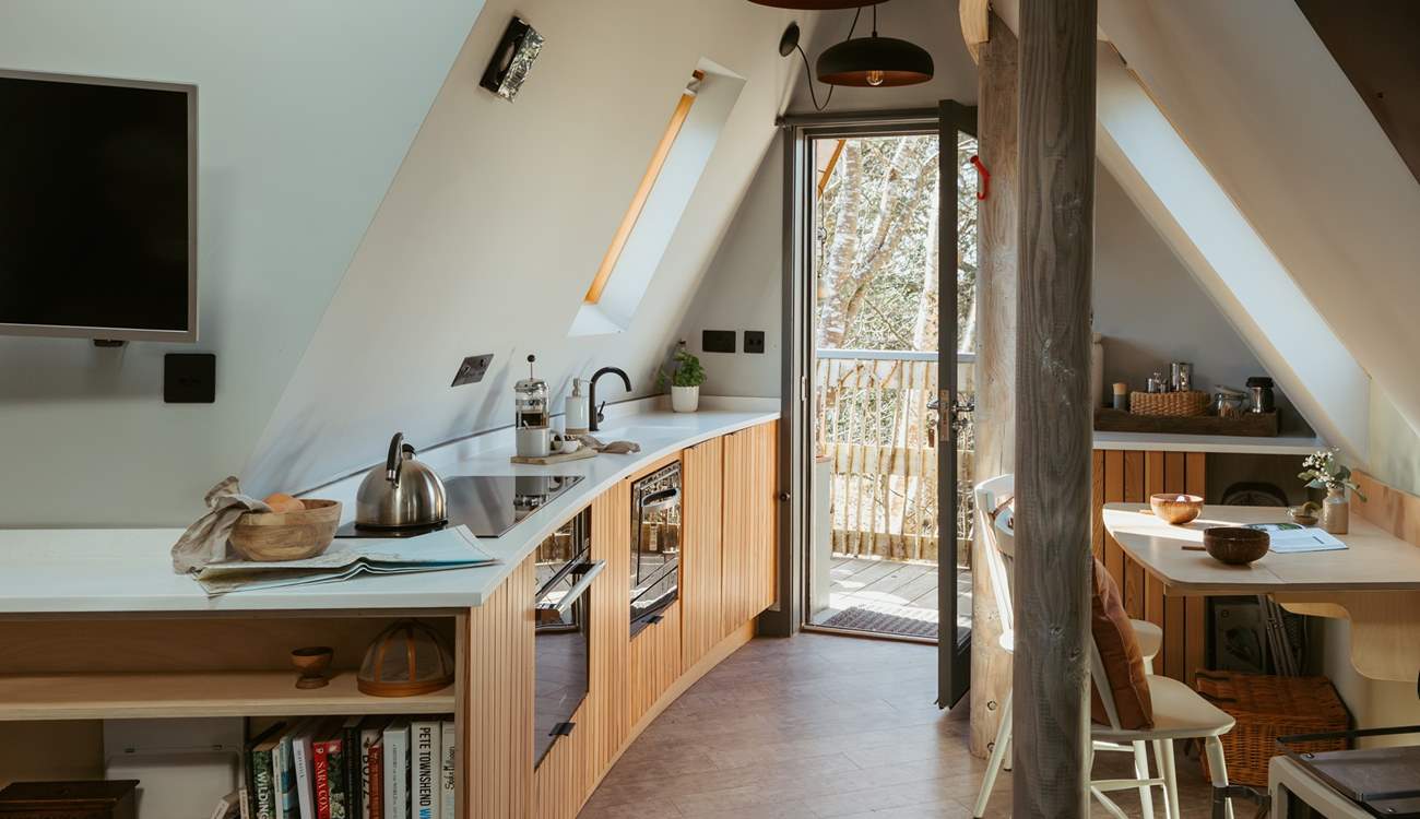 The fully equipped kitchen has everything you need for your getaway. 