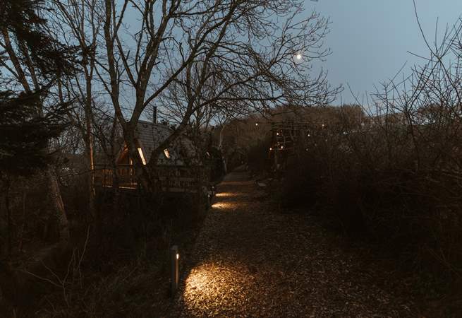 The carefully lit path leading up to your chosen hideaway.