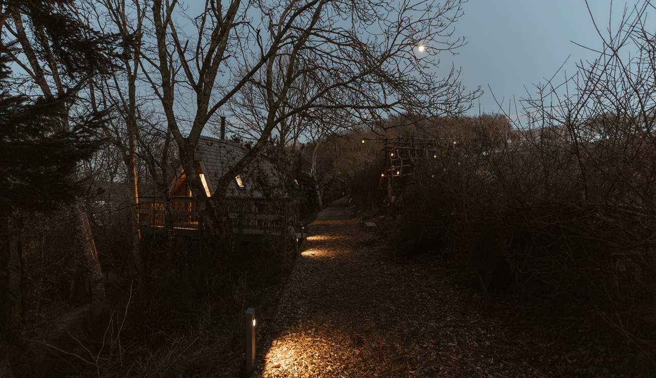 The carefully lit path leading up to your chosen hideaway.