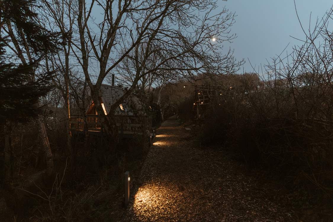 The carefully lit path leading up to your chosen hideaway.