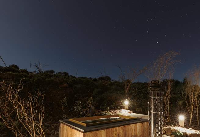A starry filled sky pairs perfectly for a evening dip. 