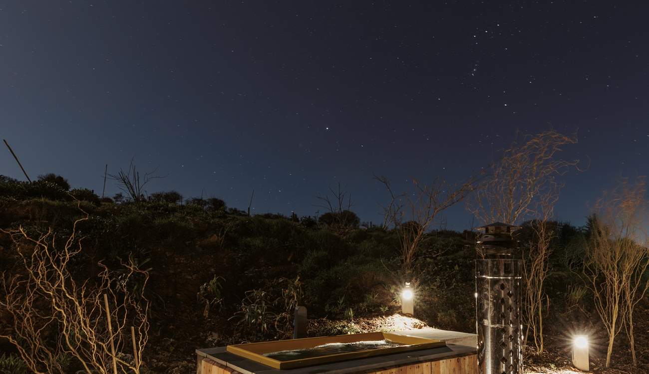 A starry filled sky pairs perfectly for a evening dip. 