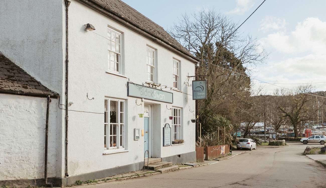 For a mid-afternoon drink or evening meal,  be sure to visit the Black Swan pub in Gweek.