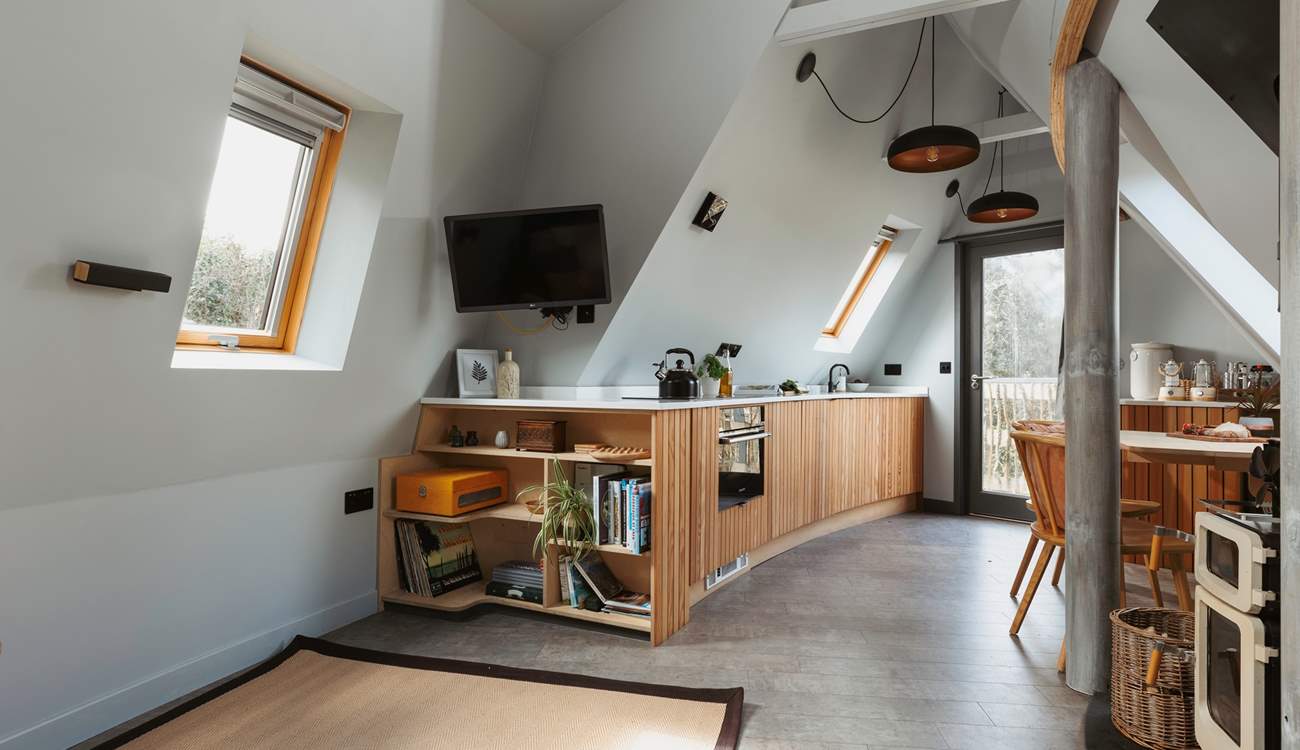 The open plan living space creates a relaxing environment.