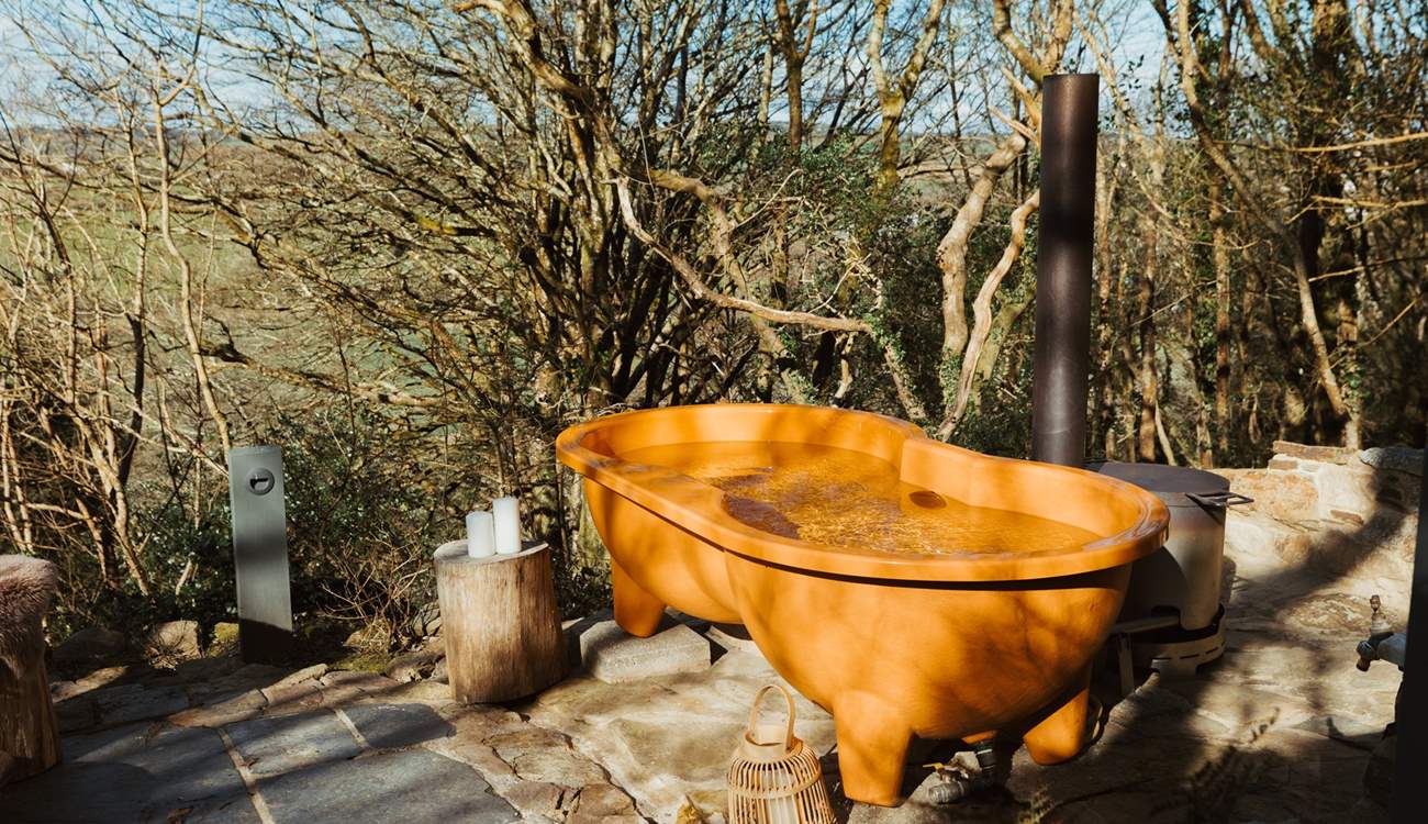 And relax in the Dutch wood-fired outdoor bath.