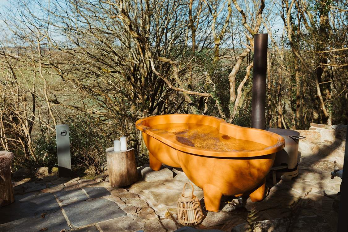 And relax in the dutch wood-fired hot tub.