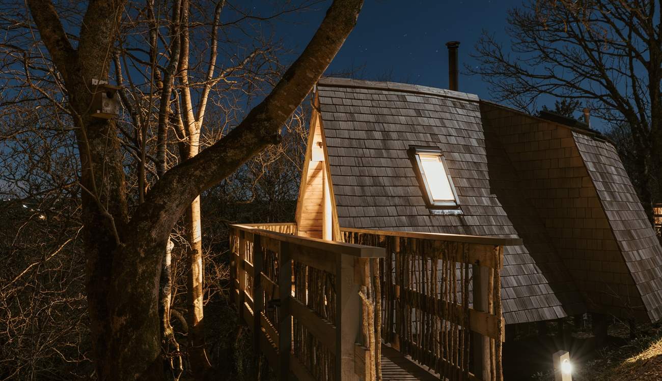 The well-lit path guiding you back to your abode.
