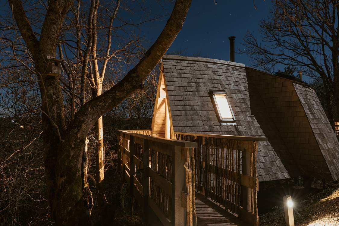 The well-lit path guiding you back to your abode.