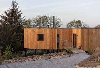 Step out of your larch-clad hideaway and venture up the hill to the shared picnic meadow.