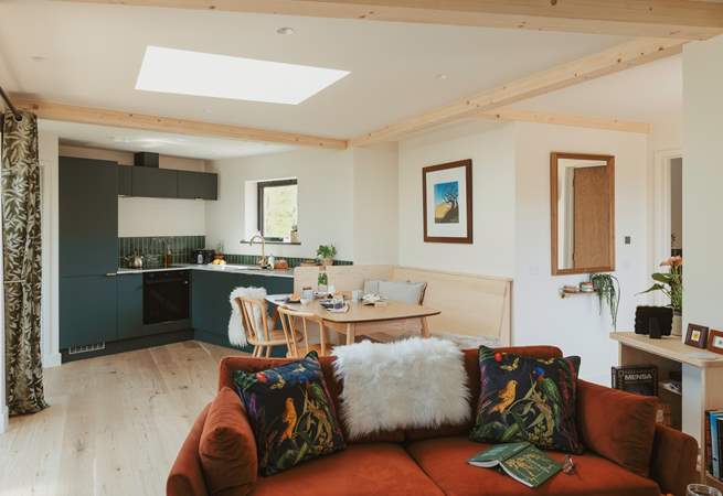 The beautiful light-filled living space with Scandinavian style.