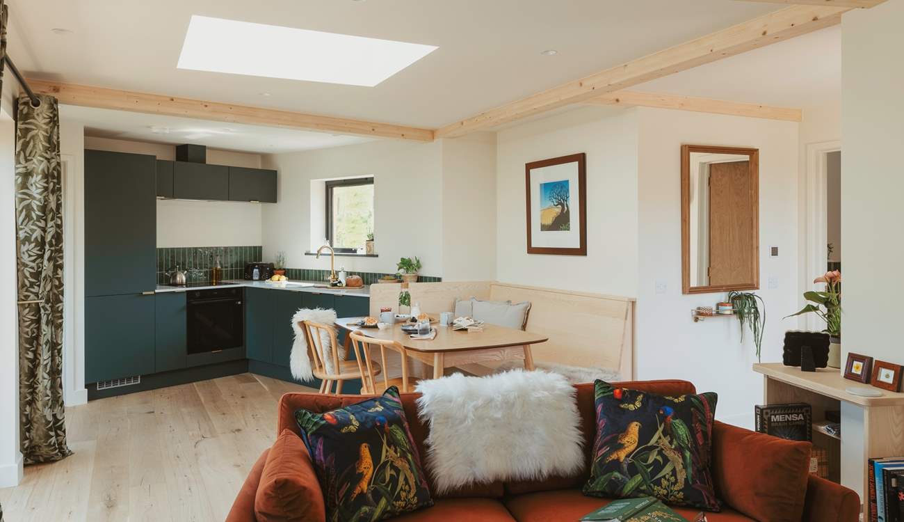 The beautiful light-filled living space with Scandinavian style.