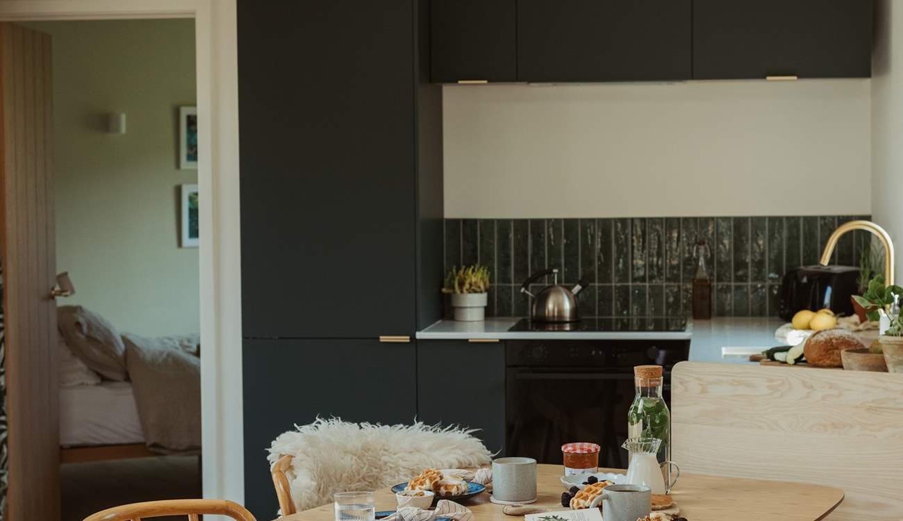 Gather around the dining table to plan the days adventures.