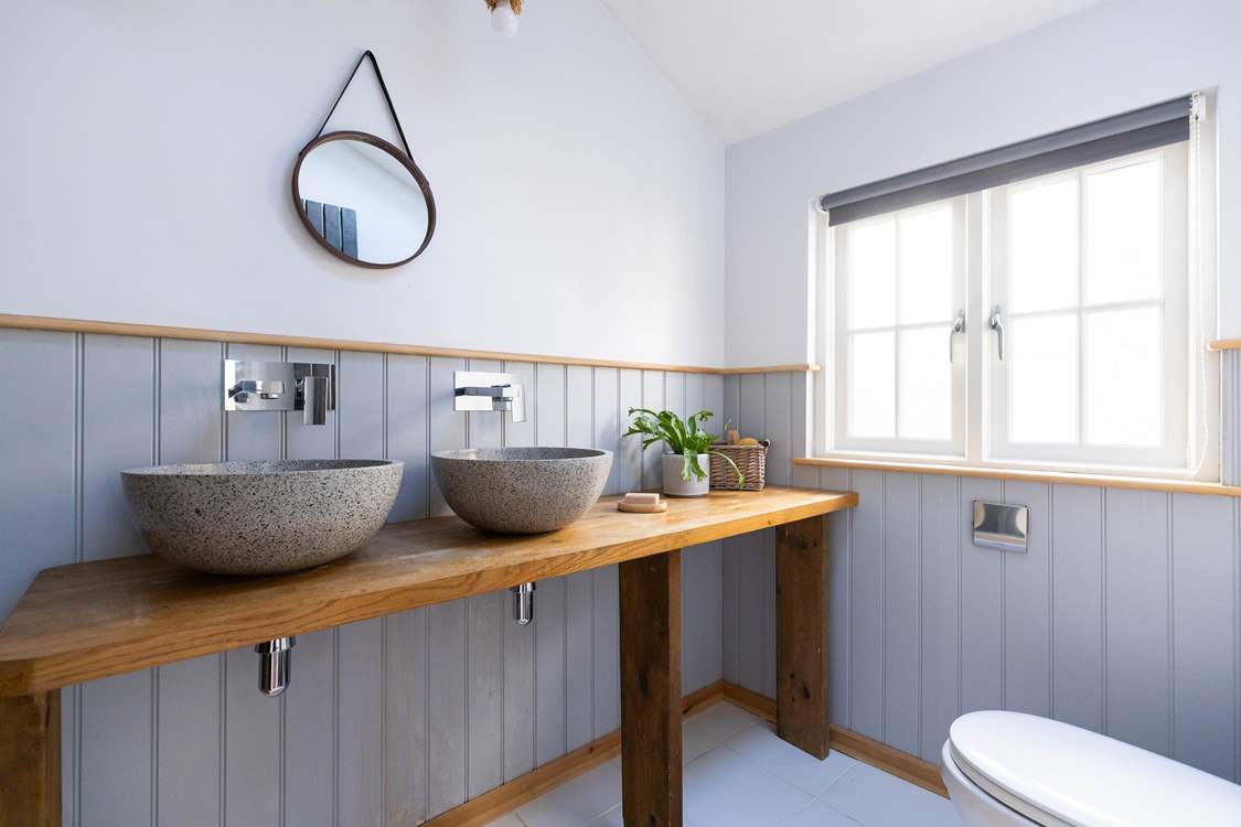 The shower-room is light and airy too.