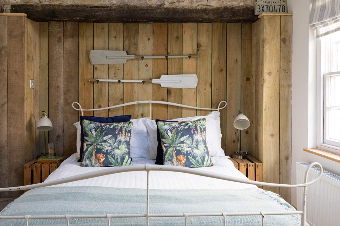 Fun and unique style in this bedroom.