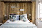 Fun and unique style in this bedroom.