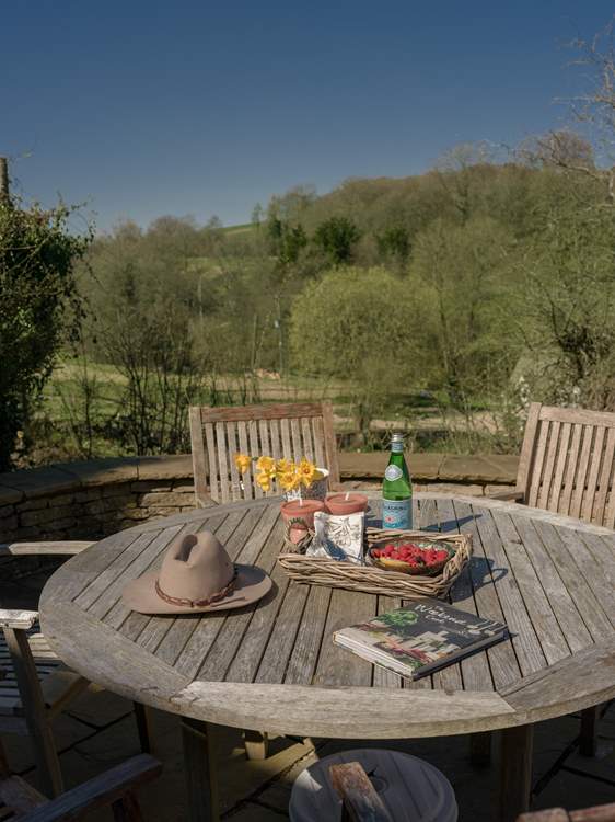 Admire the views over the far hill.