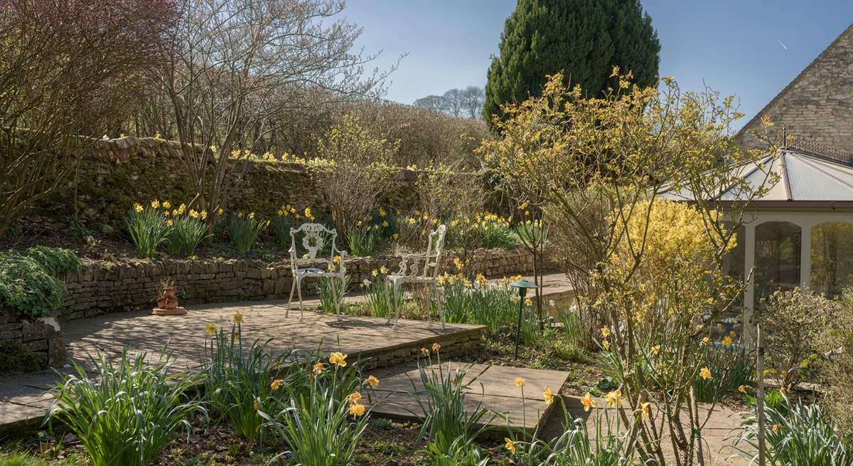 Take a stroll around the beautifully designed garden. 