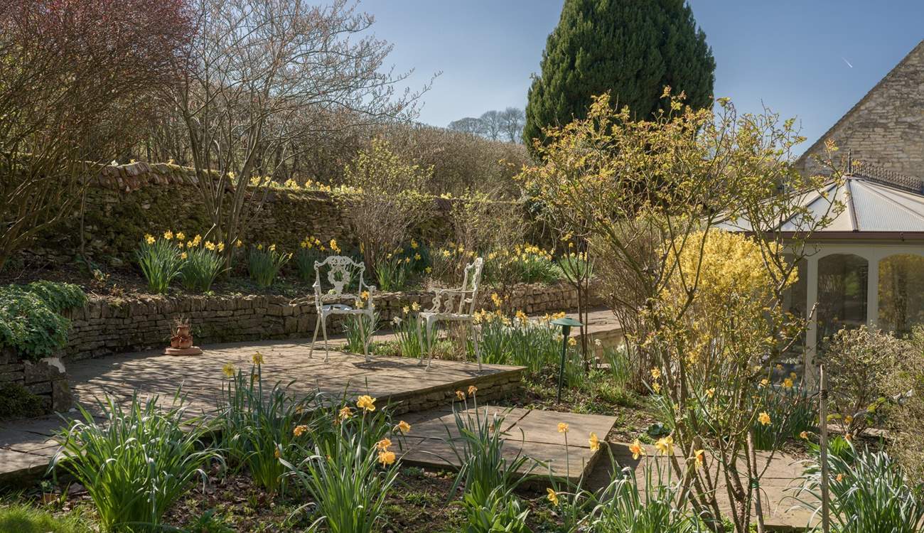 Take a stroll around the beautifully designed garden. 