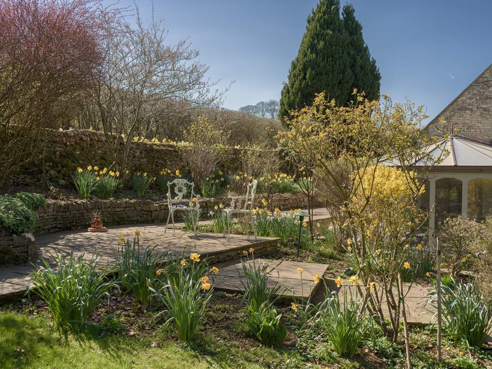 Take a stroll around the beautifully designed garden.