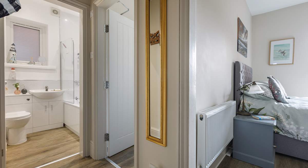 The two double rooms share the lovely bathroom.