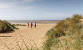The soft sands of Old Hunstanton beach are popular throughout the seasons. - Thumbnail Image
