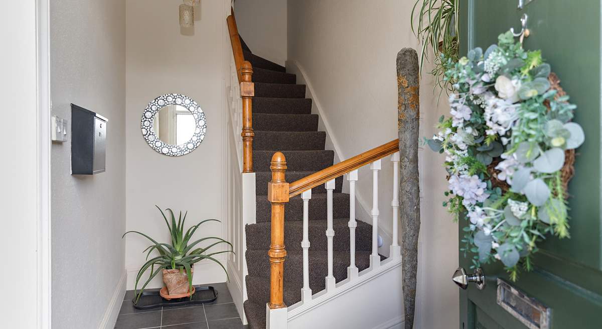 Climb the staircase to the first floor where your beautiful holiday apartment awaits.