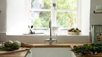 It's a lovely stylish kitchen to create memorable meals. 