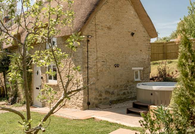 Luxuriate in the hot tub when you stay at 2 Old Turnpike Cottages.