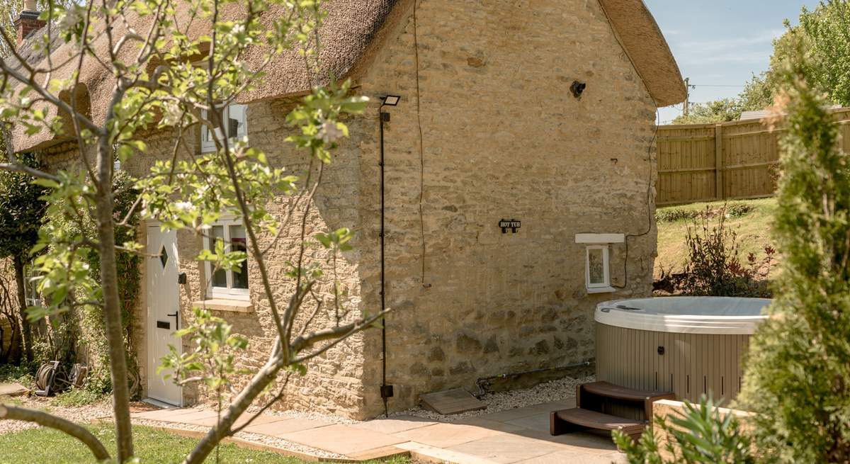 Luxuriate in the hot tub when you stay at 2 Old Turnpike Cottages.