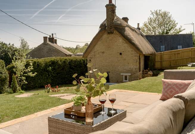 Pure relaxation on the comfy outdoor seating.