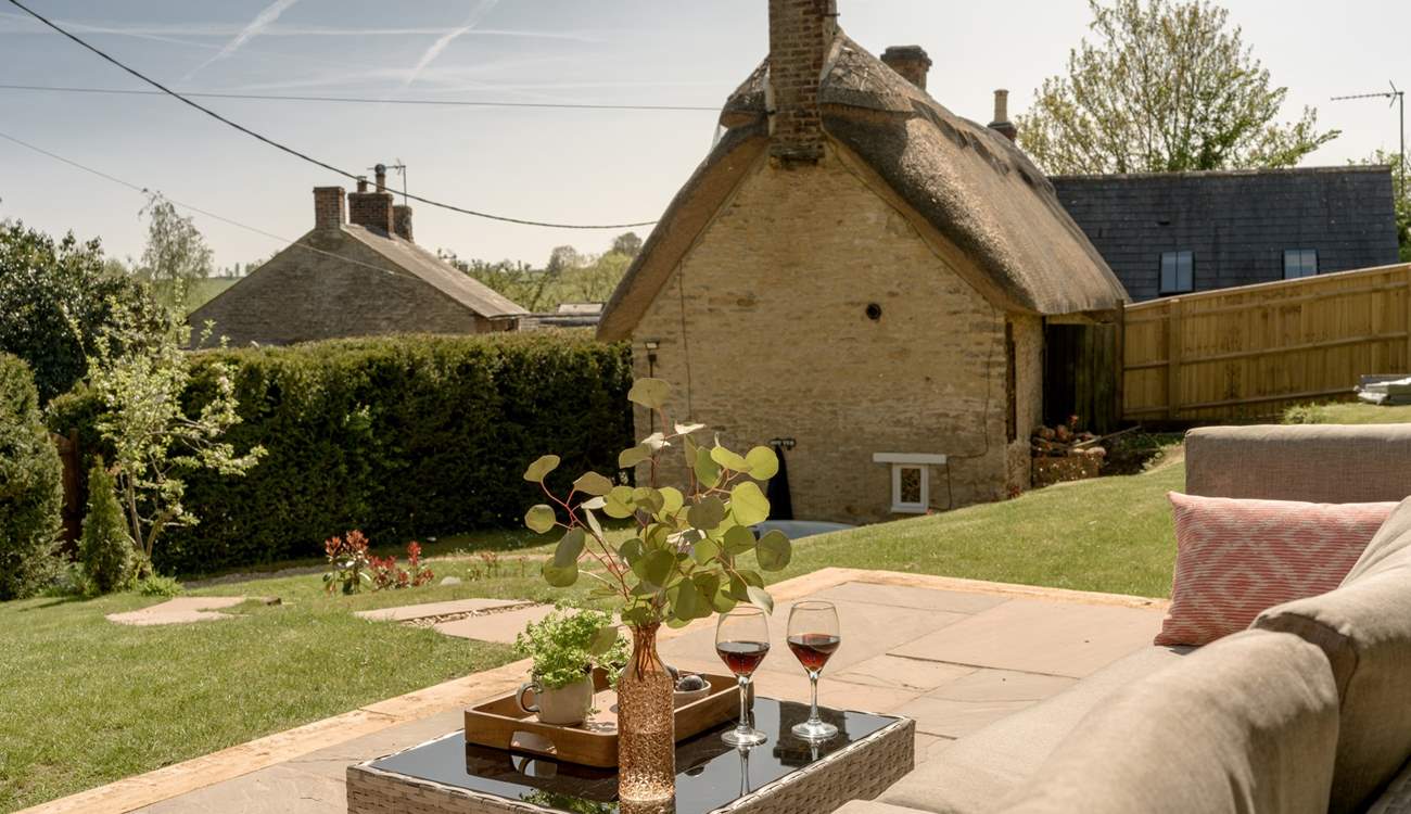 Pure relaxation on the comfy outdoor seating.