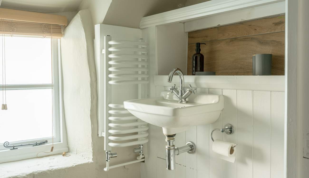 There is some restricted headroom in the shower-room.