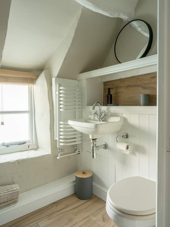 There is some restricted headroom in the shower-room.