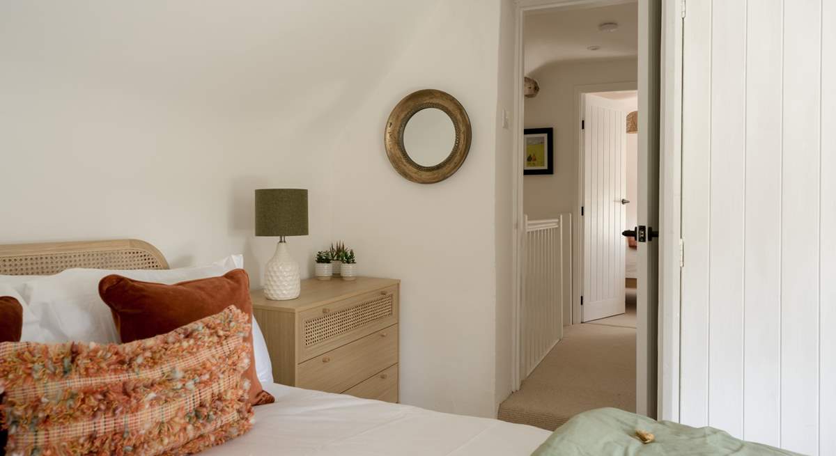 The bedrooms are both doubles with lovely sumptuous throws. 