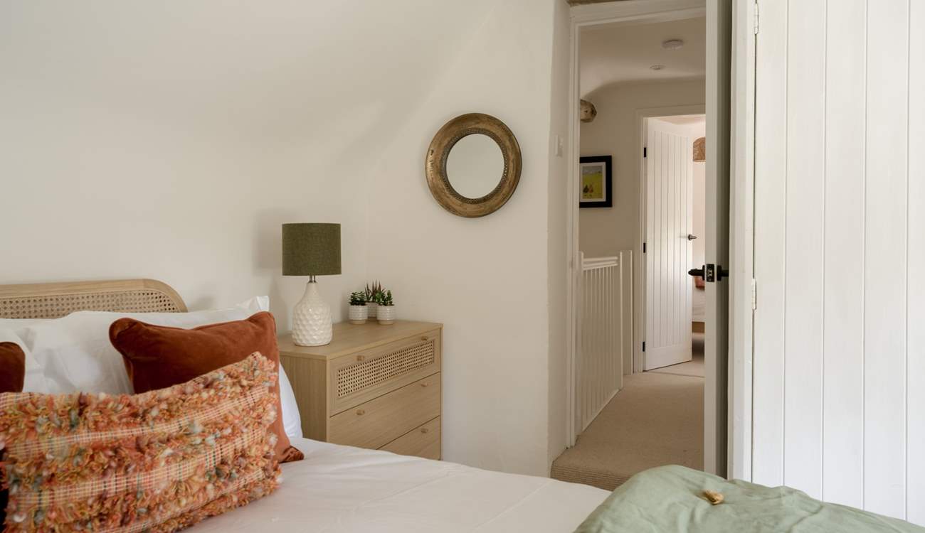 The bedrooms are both doubles with lovely sumptuous throws. 