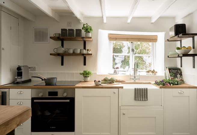 The sun shines in whilst you prepare lunch. 