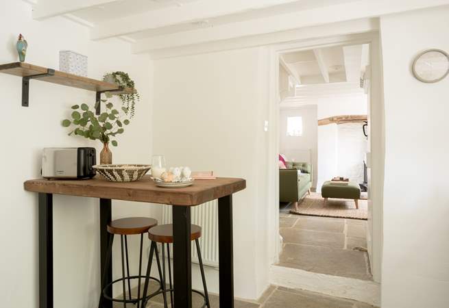 Time for breakfast at the bespoke table. 