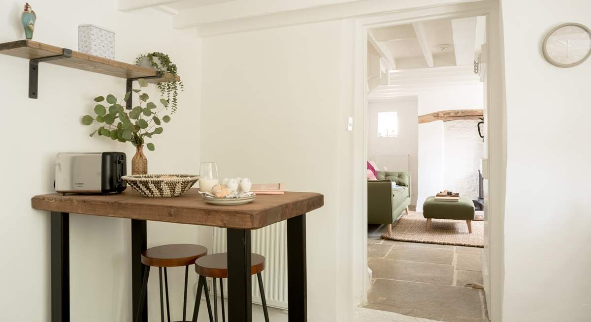 Time for breakfast at the bespoke table. 