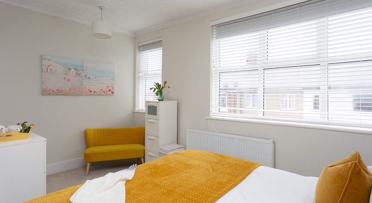 Enjoy a restful night's sleep on the comfy bed.