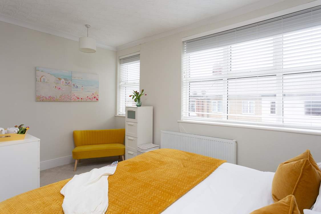 Enjoy a restful night's sleep on the comfy bed.