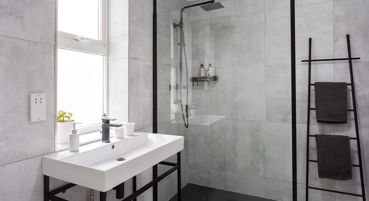 With a modern stylish shower-room.